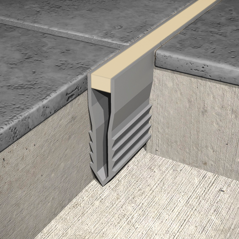 P.V.C Plastic Screed Expansion Joint MSR (Beige Insert) by Genesis